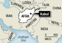 afghan kabul map
