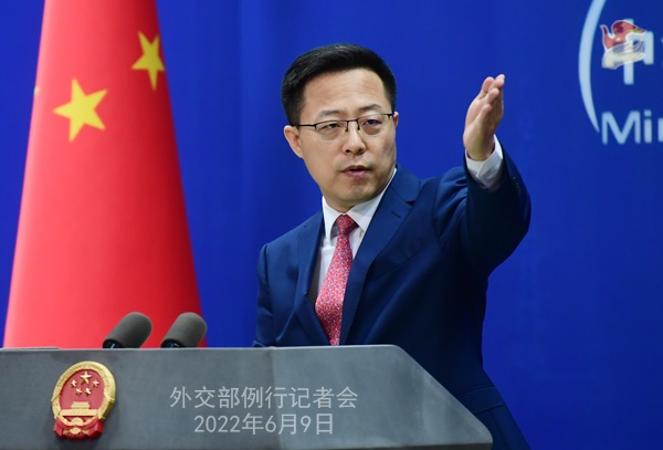 China Foreign Ministry Presser on June 9, 2022