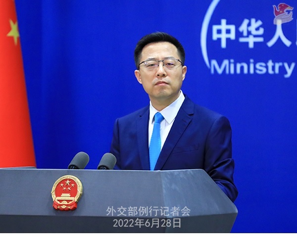 Chinese Foreign Ministry Presser, June 28, 2022