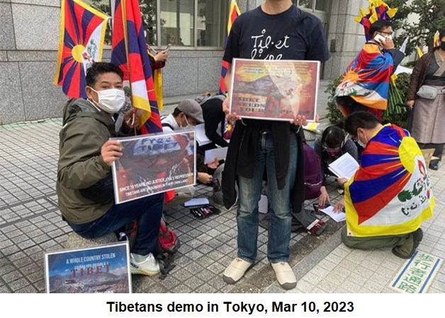 Tibetans hold demonstration in Tokyo to mark  Uprising Day anniversary