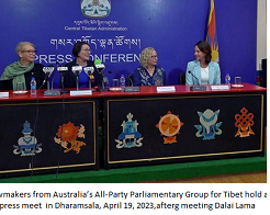 Australian lawmakers meet with Dalai Lama, government-in-exile in northern India